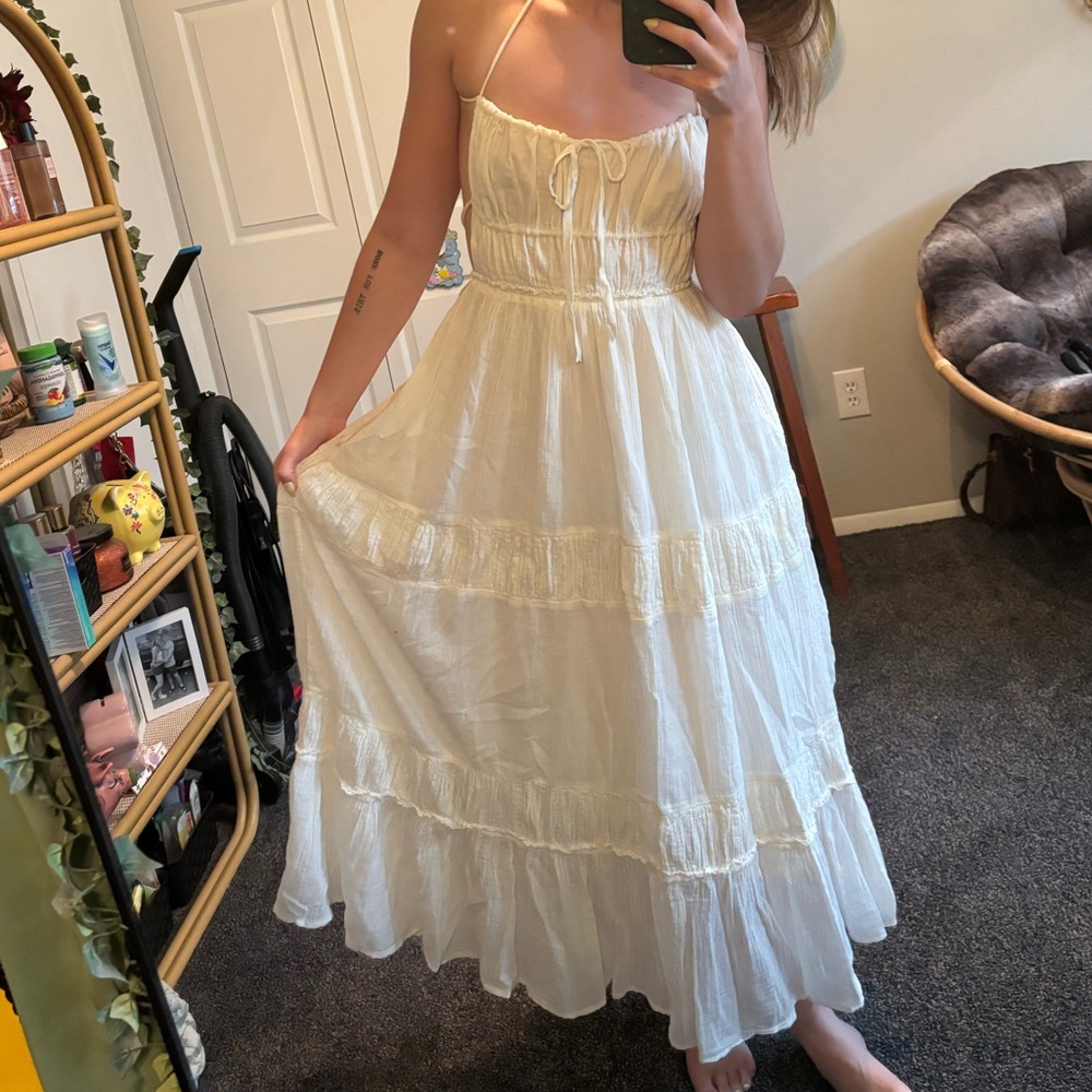 Free People XS Ivory Maxi Dress